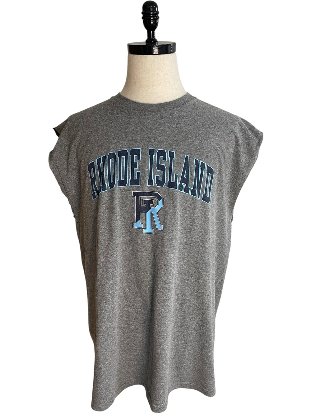Rhode Island Rams Muscle Tank Top Gray